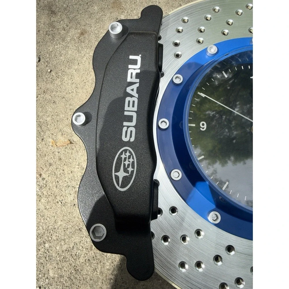 AUTOart Subaru Brake Disc & Caliper Analog Wall Clock Blue Silver Black